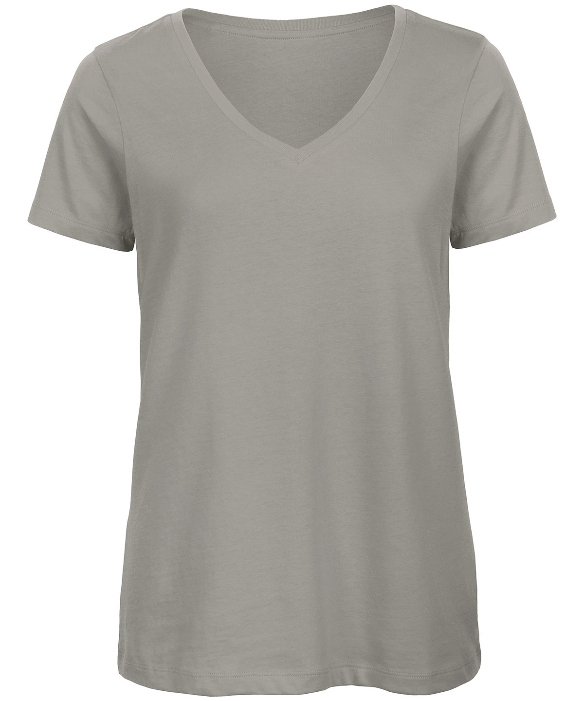 Tryck din logga på T-shirts från B&C Collection - Anpassa B&C Inspire V T-Shirt -Dam i färgen Ljusgrå för företag, föreningar och privatpersoner