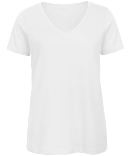Tryck din logga på T-shirts från B&C Collection - Anpassa B&C Inspire V T-Shirt -Dam i färgen Vit för företag, föreningar och privatpersoner