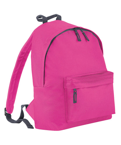 Tryck din logga på Väskor från Bagbase - Anpassa Ryggsäck med mode för juniorer i färgen Fuchsia One Size för företag, föreningar och privatpersoner
