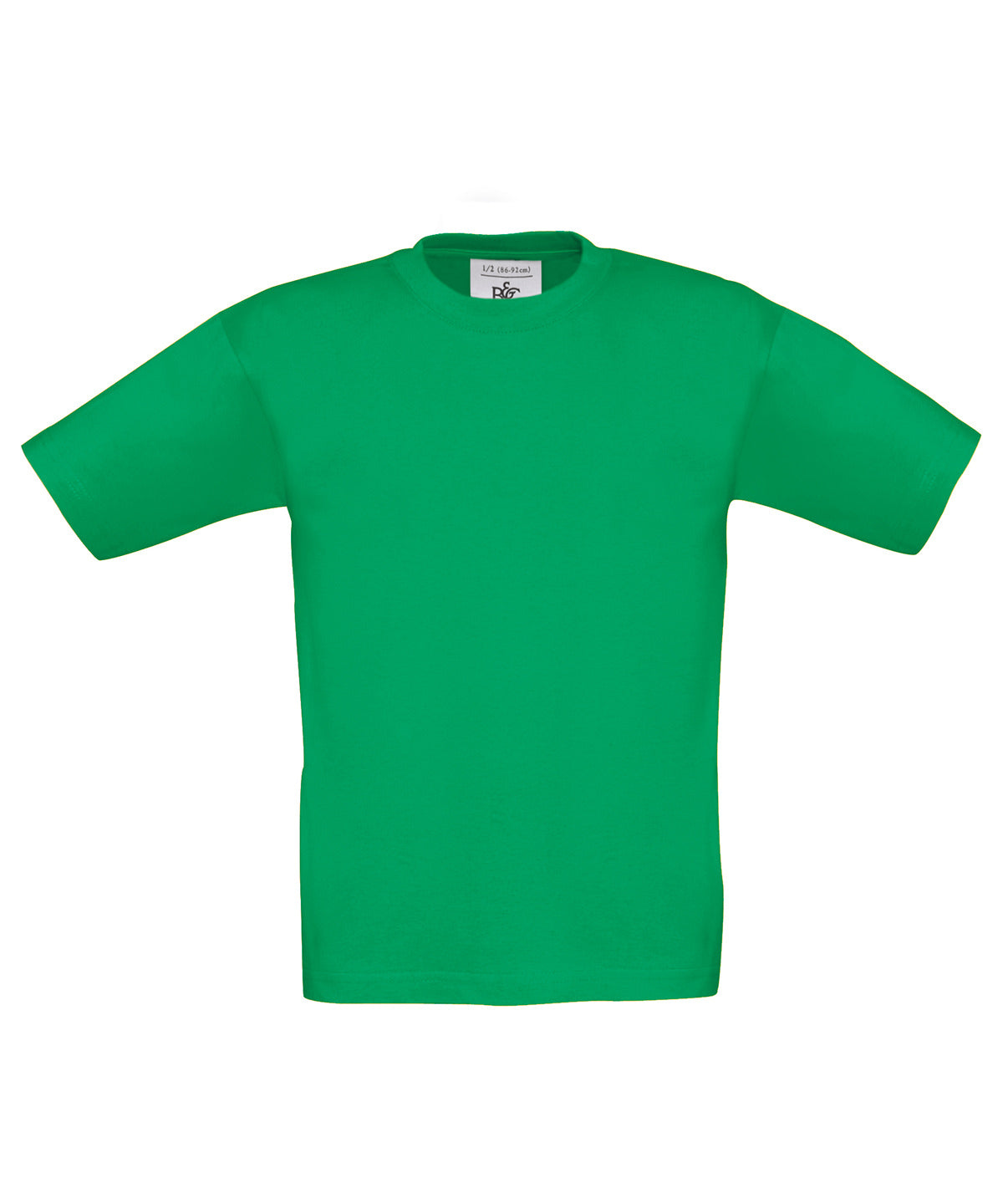 Tryck din logga på T-shirts från B&C Collection - Anpassa B&C Exact 190 -Barn i färgen Mellan grön för företag, föreningar och privatpersoner