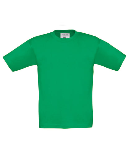 Tryck din logga på T-shirts från B&C Collection - Anpassa B&C Exact 190 -Barn i färgen Mellan grön för företag, föreningar och privatpersoner