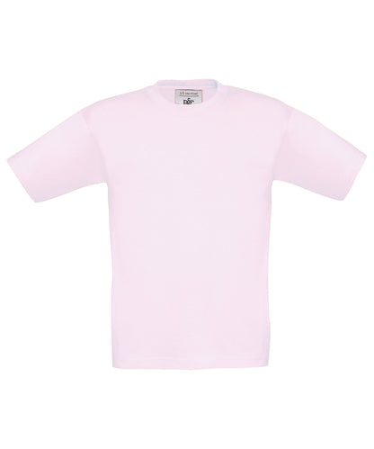 Tryck din logga på T-shirts från B&C Collection - Anpassa B&C Exact 190 -Barn i färgen Ljusrosa för företag, föreningar och privatpersoner