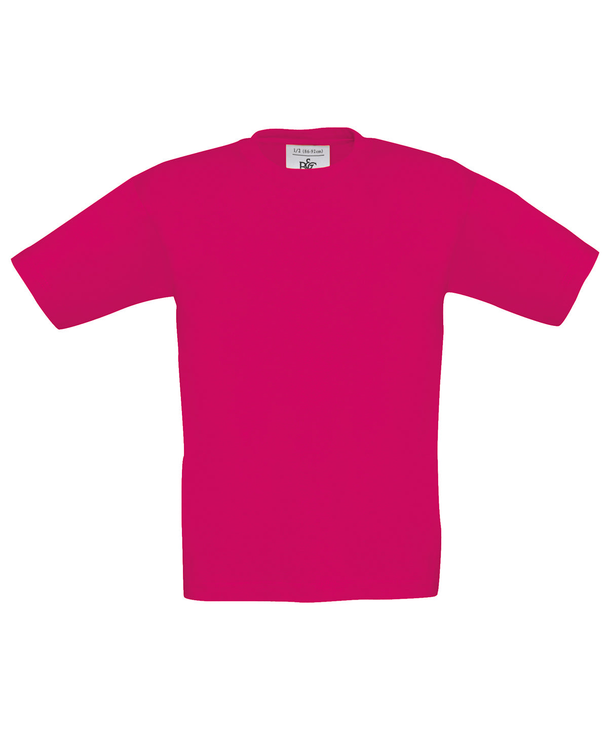 Tryck din logga på T-shirts från B&C Collection - Anpassa B&C Exact 190 -Barn i färgen Mörkrosa för företag, föreningar och privatpersoner