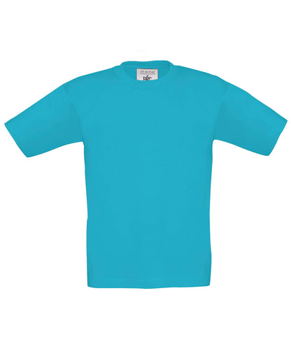 Tryck din logga på T-shirts från B&C Collection - Anpassa B&C Exact 190 -Barn i färgen Turkos för företag, föreningar och privatpersoner