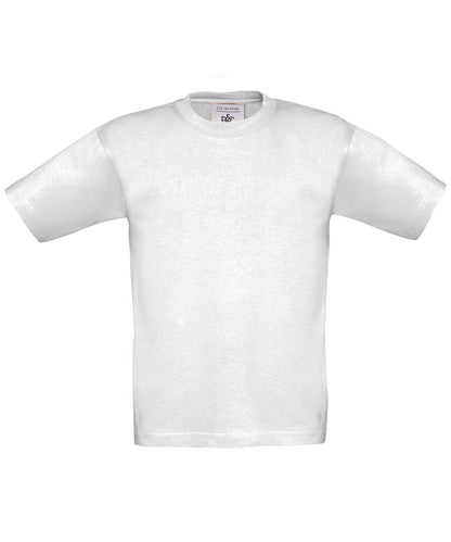 Tryck din logga på T-shirts från B&C Collection - Anpassa B&C Exact 190 -Barn i färgen Vit för företag, föreningar och privatpersoner