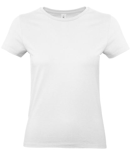 Tryck din logga på T-shirts från B&C Collection - Anpassa (3B220F) B&C #E190 /Damer i färgen Vit för företag, föreningar och privatpersoner