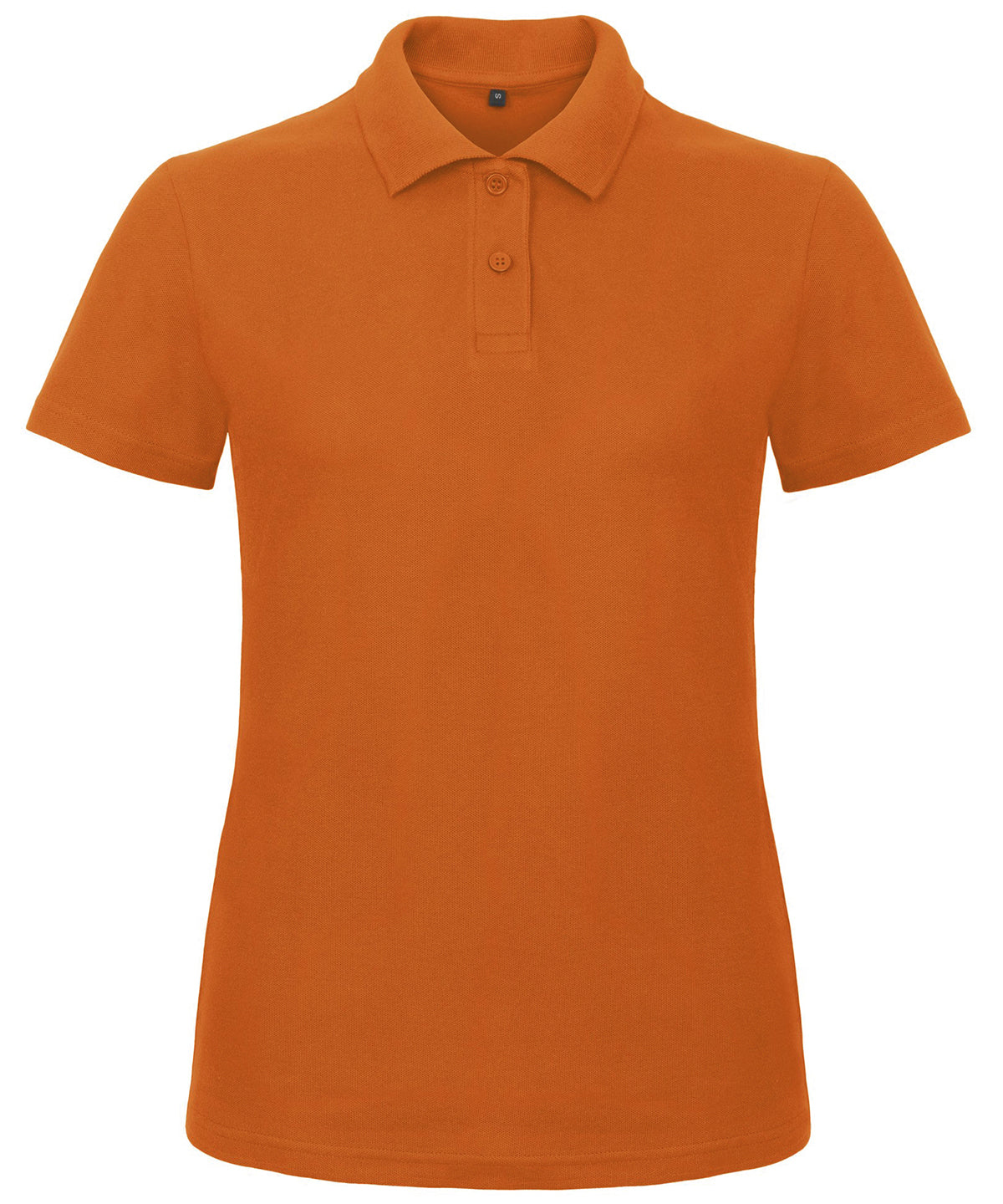 Tryck din logga på Piké från B&C Collection - Anpassa B&C ID.001 /Women i färgen Mellan Orange för företag, föreningar och privatpersoner