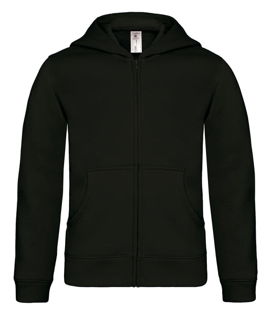 Tryck din logga på Hoodies från B&C Collection - Anpassa B&C Collection - Zip Hoodie för Barn i färgen Svart för företag, föreningar och privatpersoner