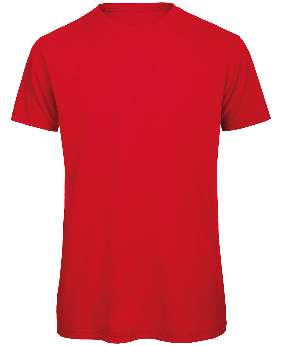 Tryck din logga på T-shirts från B&C Collection - Anpassa B&C Inspire T‑Shirt - Herr i färgen Mellan röd för företag, föreningar och privatpersoner