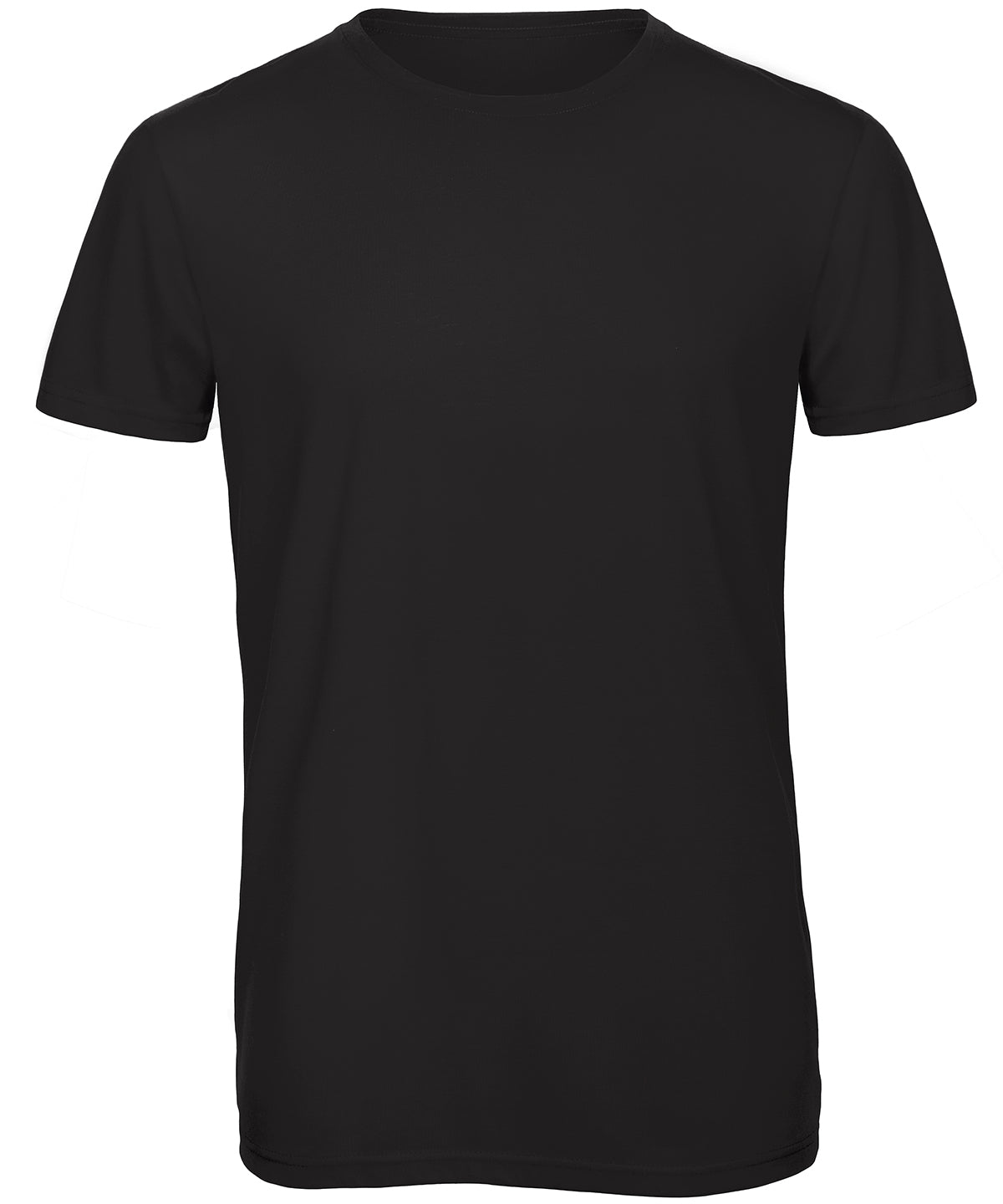 Tryck din logga på T-shirts från B&C Collection - Anpassa B&C Triblend T‑Shirt - Herr i färgen Svart för företag, föreningar och privatpersoner