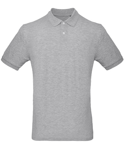 Tryck din logga på Piké från B&C Collection - Anpassa B&C Inspire Polo - Herr i färgen Ljunggrå för företag, föreningar och privatpersoner