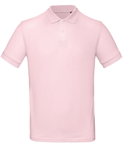 Tryck din logga på Piké från B&C Collection - Anpassa B&C Inspire Polo - Herr i färgen Ljusrosa för företag, föreningar och privatpersoner