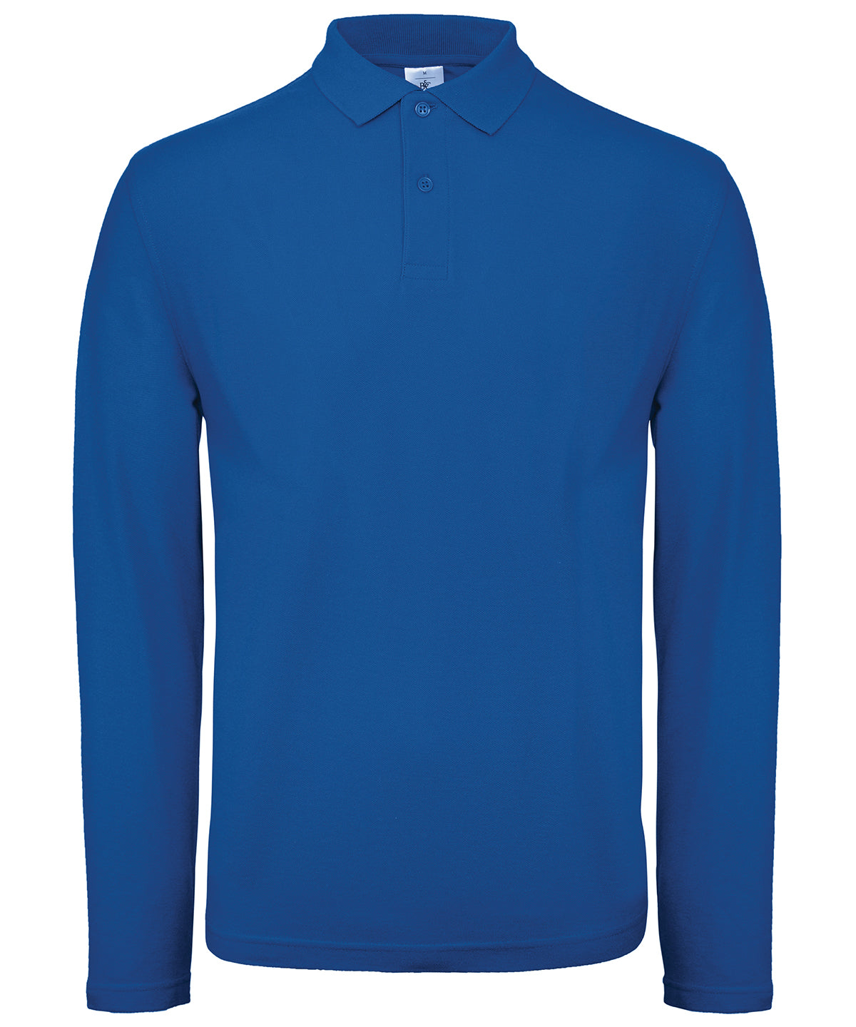 Tryck din logga på Piké från B&C Collection - Anpassa B&C ID.001 LSL /Long Sleeve i färgen Royal för företag, föreningar och privatpersoner
