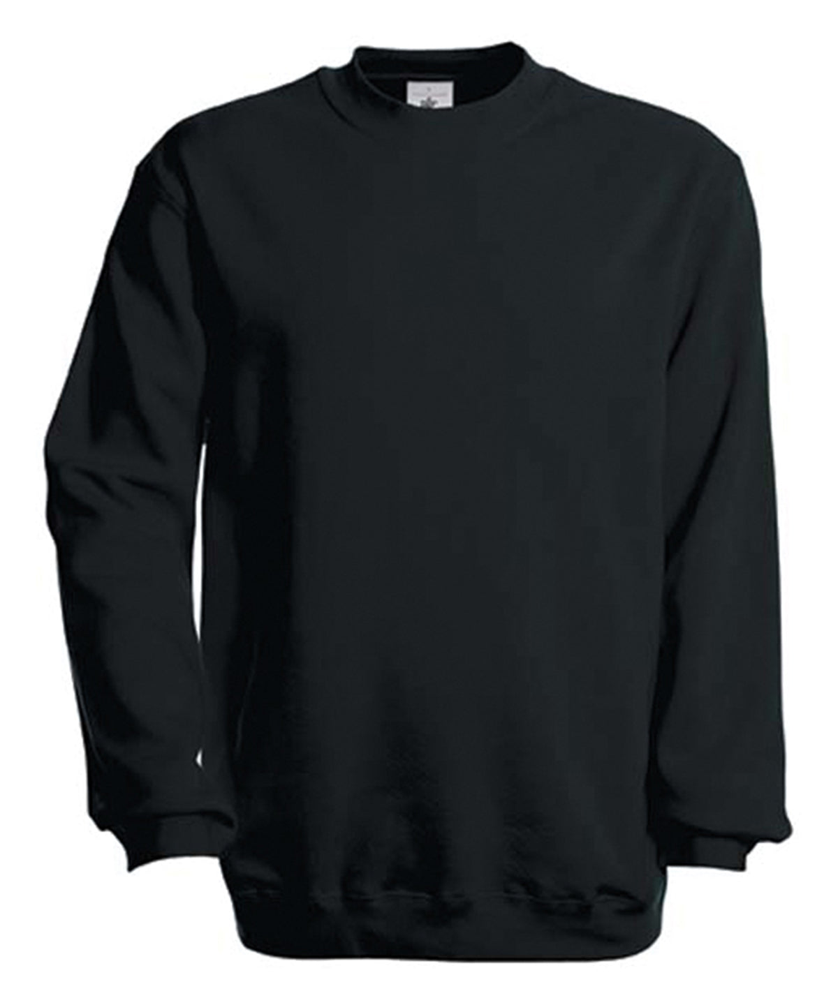 Tryck din logga på Sweatshirts från B&C Collection - Anpassa B&C Collection - Set-in sweatshirt i färgen Svart för företag, föreningar och privatpersoner
