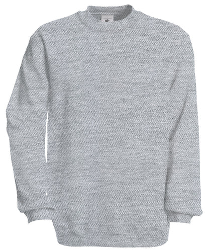 Tryck din logga på Sweatshirts från B&C Collection - Anpassa B&C Collection - Set-in sweatshirt i färgen Ljunggrå för företag, föreningar och privatpersoner