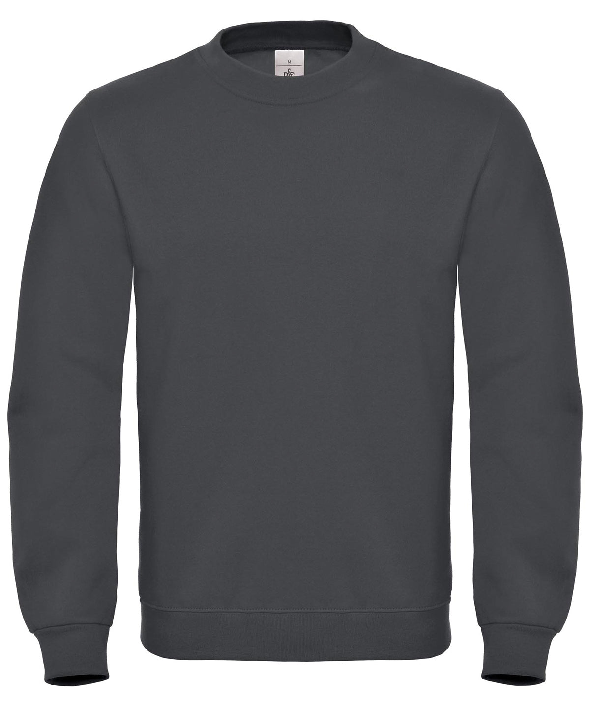 Tryck din logga på Sweatshirts från B&C Collection - Anpassa B&C Collection - Sweatshirt i färgen Mörkgrå för företag, föreningar och privatpersoner