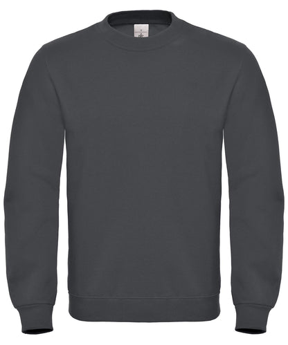 Tryck din logga på Sweatshirts från B&C Collection - Anpassa B&C Collection - Sweatshirt i färgen Mörkgrå för företag, föreningar och privatpersoner