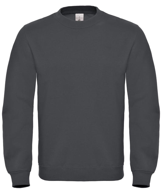 Tryck din logga på Sweatshirts från B&C Collection - Anpassa B&C Collection - Sweatshirt i färgen Mörkgrå för företag, föreningar och privatpersoner