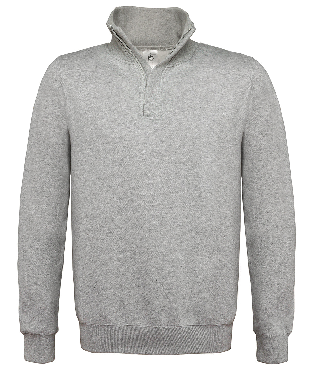 Tryck din logga på Sweatshirts från B&C Collection - Anpassa B&C Collection - Sweatshirt med dragkedja i färgen Ljunggrå för företag, föreningar och privatpersoner
