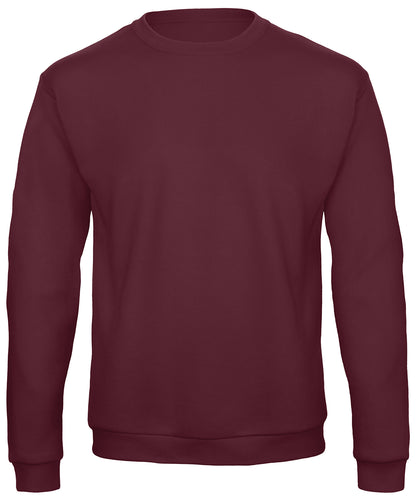 Tryck din logga på Sweatshirts från B&C Collection - Anpassa B&C Collection - 50/50 Sweatshirt i färgen Burgundy för företag, föreningar och privatpersoner