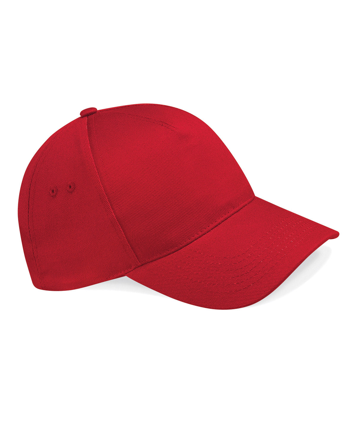 Tryck din logga på Kepsar från Beechfield - Anpassa Ultimate 5-panel keps i färgen Mellan röd One Size för företag, föreningar och privatpersoner