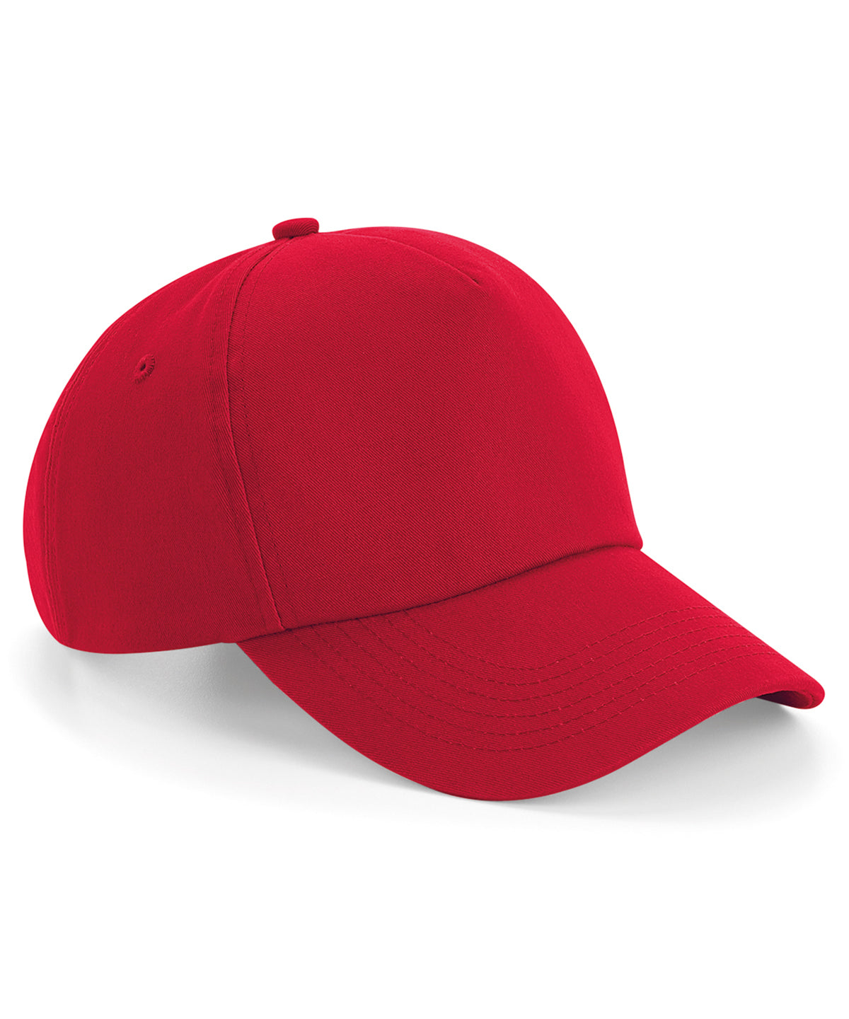 Tryck din logga på Kepsar från Beechfield - Anpassa Autentisk 5-panel keps i färgen Mellan röd One Size för företag, föreningar och privatpersoner