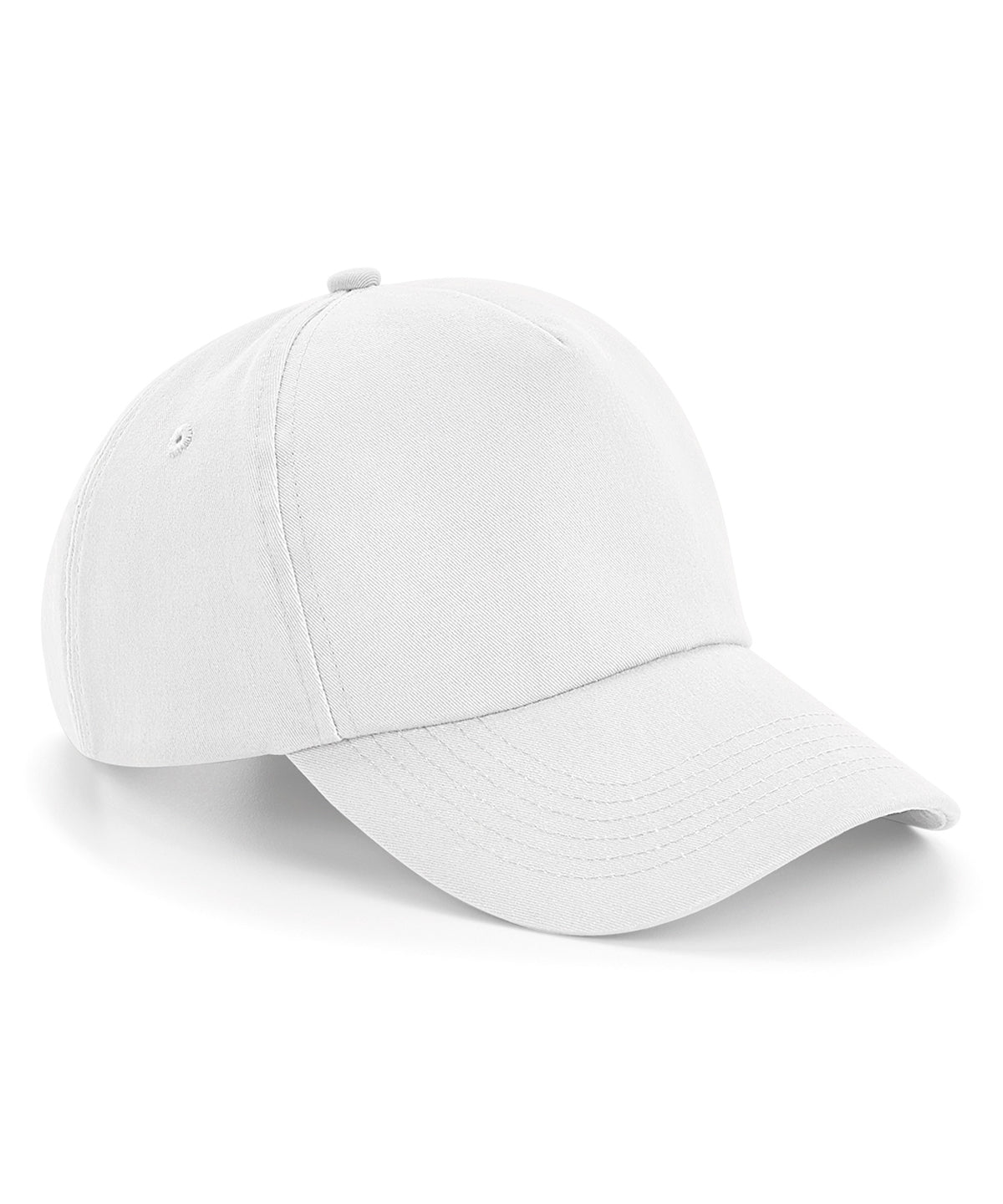 Tryck din logga på Kepsar från Beechfield - Anpassa Autentisk 5-panel keps i färgen Vit One Size för företag, föreningar och privatpersoner