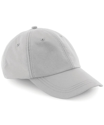 Tryck din logga på Kepsar från Beechfield - Anpassa 6-panel keps för utomhusbruk i färgen Ljusgrå One Size för företag, föreningar och privatpersoner