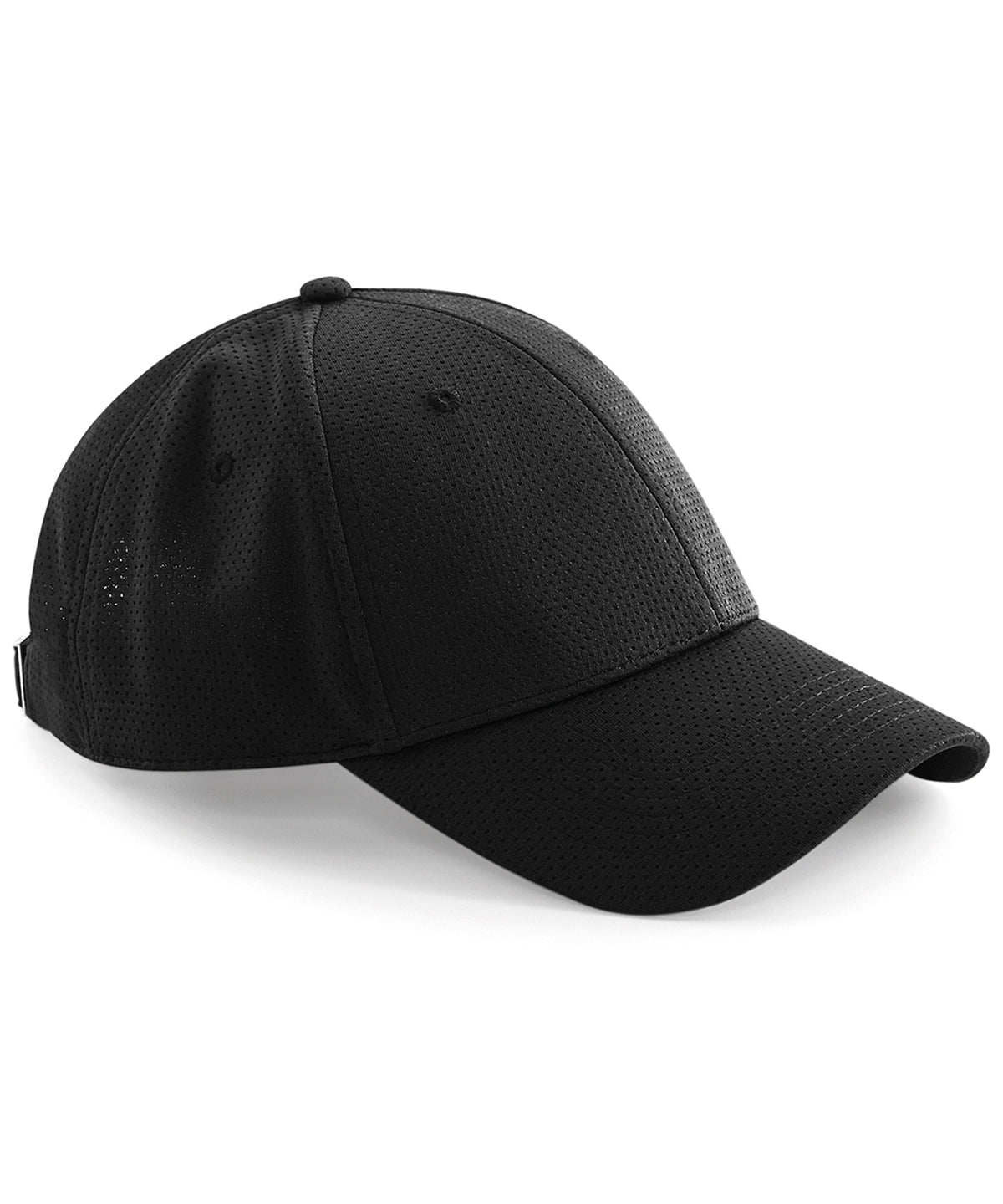 Tryck din logga på Kepsar från Beechfield - Anpassa 6-panel keps med luftnät i färgen Svart One Size för företag, föreningar och privatpersoner