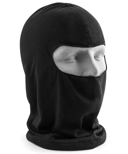 Tryck din logga på Halsvärmare från Beechfield - Anpassa Balaklava i mikrofiber i färgen Svart One Size för företag, föreningar och privatpersoner