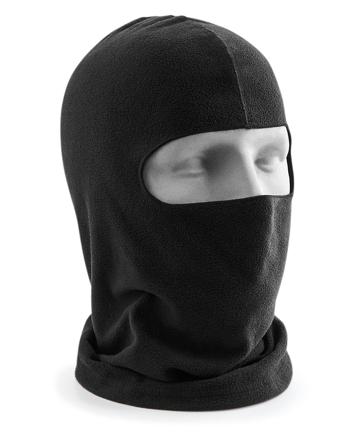 Tryck din logga på Halsvärmare från Beechfield - Anpassa Balaklava i mikrofleece i färgen Svart One Size för företag, föreningar och privatpersoner