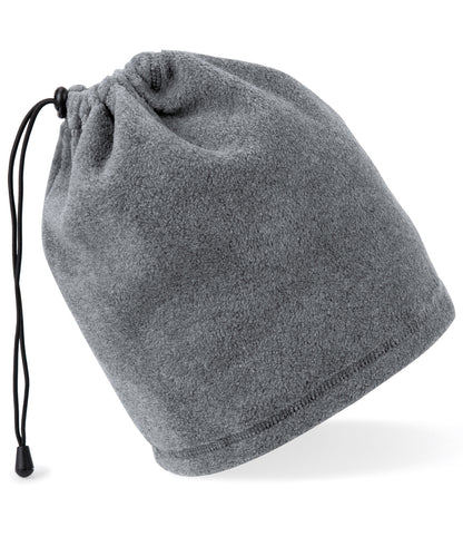 Tryck din logga på Halsvärmare från Beechfield - Anpassa Suprafleece snodd/hatt-kombination i färgen Mörkgrå One Size för företag, föreningar och privatpersoner
