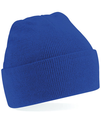 Tryck din logga på Mössor från Beechfield - Anpassa Junior original mössa med mudd i färgen Royal One Size för företag, föreningar och privatpersoner
