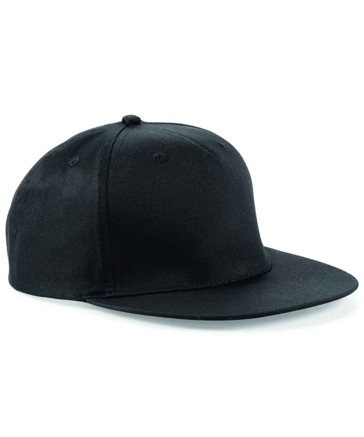Tryck din logga på Kepsar från Beechfield - Anpassa 5-panel snapback rappare keps i färgen Svart One Size för företag, föreningar och privatpersoner