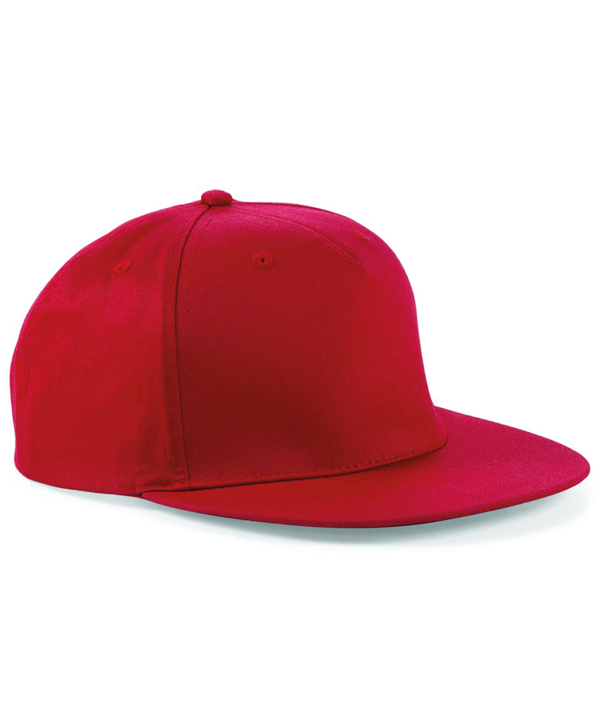 Tryck din logga på Kepsar från Beechfield - Anpassa 5-panel snapback rappare keps i färgen Mellan röd One Size för företag, föreningar och privatpersoner