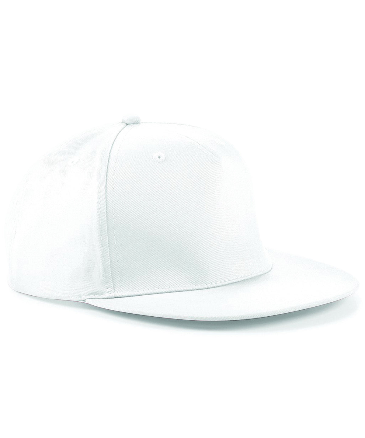 Tryck din logga på Kepsar från Beechfield - Anpassa 5-panel snapback rappare keps i färgen Vit One Size för företag, föreningar och privatpersoner