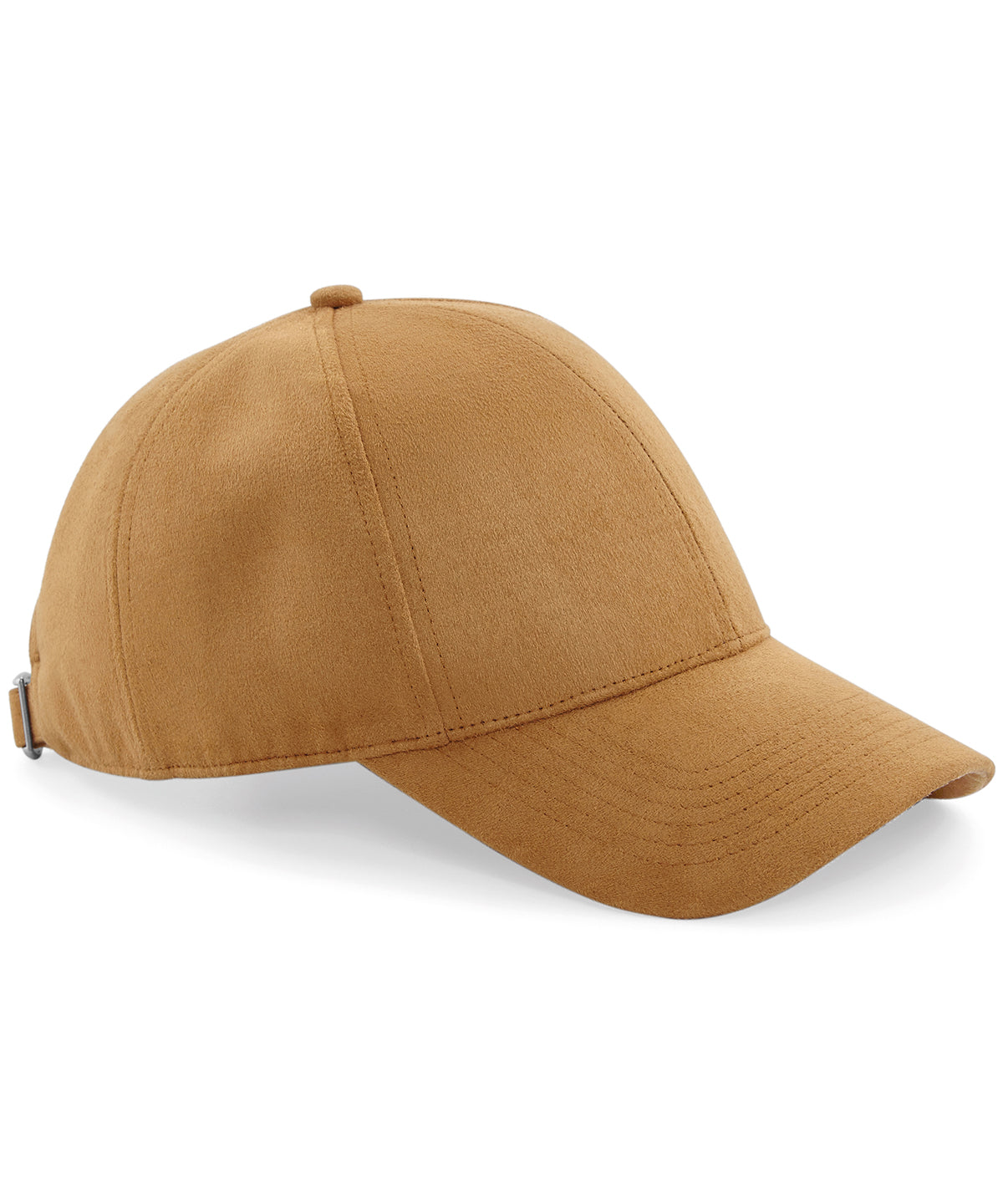 Tryck din logga på Kepsar från Beechfield - Anpassa 6-panel keps i mockaimitation i färgen Ljusbrun One Size för företag, föreningar och privatpersoner