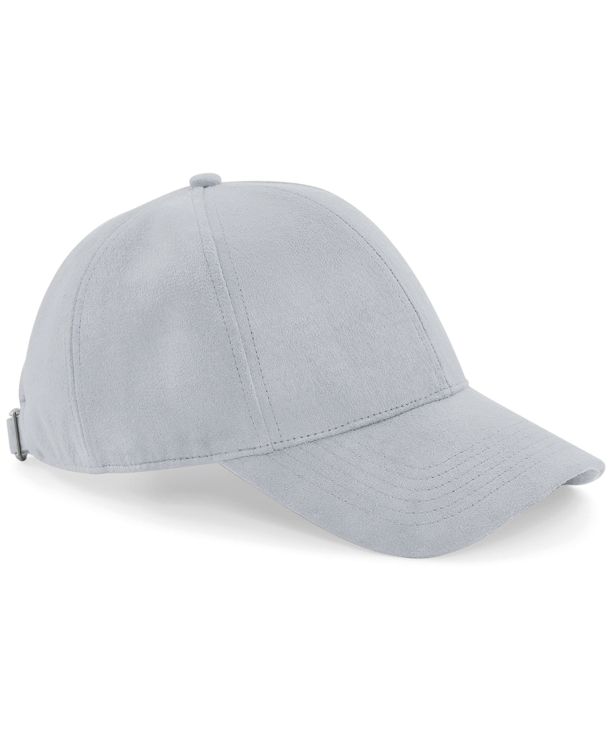 Tryck din logga på Kepsar från Beechfield - Anpassa 6-panel keps i mockaimitation i färgen Ljusgrå One Size för företag, föreningar och privatpersoner