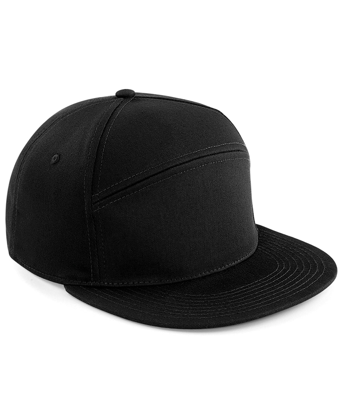 Tryck din logga på Kepsar från Beechfield - Anpassa Pitcher snapback i färgen Svart One Size för företag, föreningar och privatpersoner