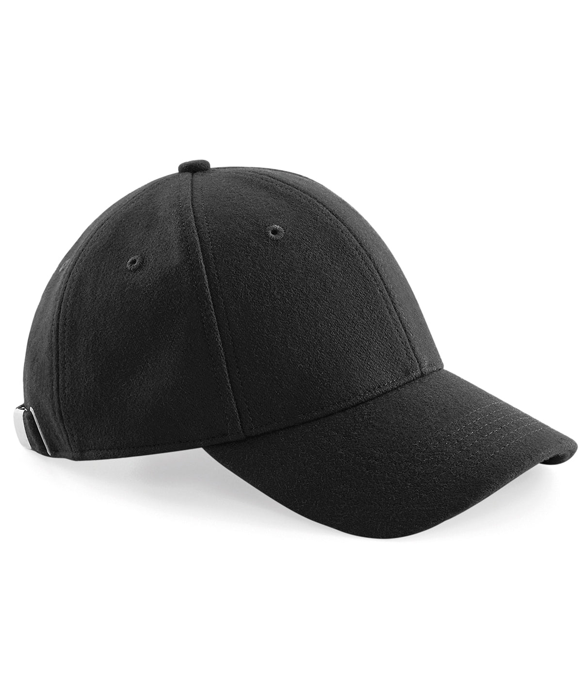 Tryck din logga på Kepsar från Beechfield - Anpassa 6-panel keps i meltonull i färgen Svart One Size för företag, föreningar och privatpersoner