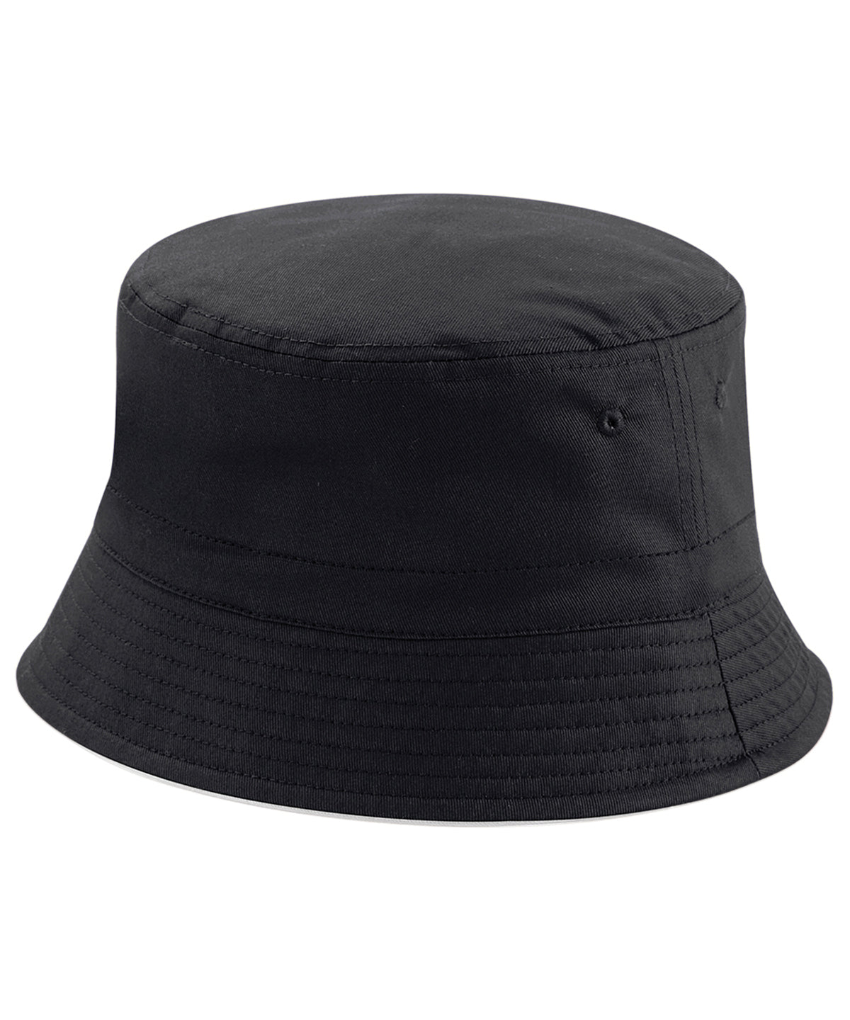 Tryck din logga på Hattar från Beechfield - Anpassa Vändbar bucket hat i färgen Svart för företag, föreningar och privatpersoner