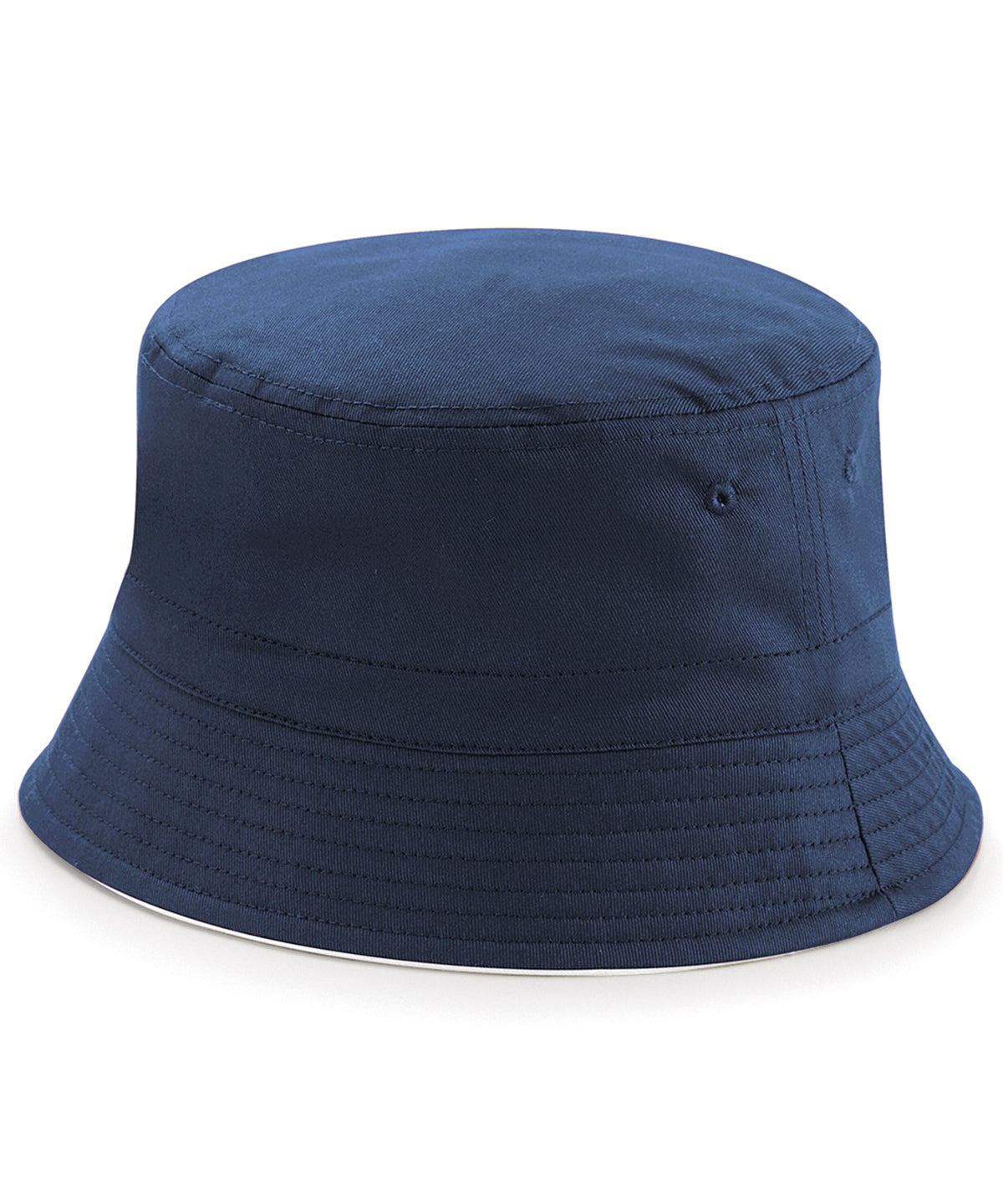 Tryck din logga på Hattar från Beechfield - Anpassa Vändbar bucket hat i färgen Marinblå för företag, föreningar och privatpersoner