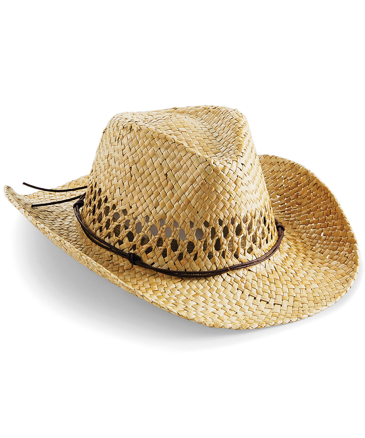 Tryck din logga på Hattar från Beechfield - Anpassa Cowboyhatt av halm i färgen Naturligt One Size för företag, föreningar och privatpersoner