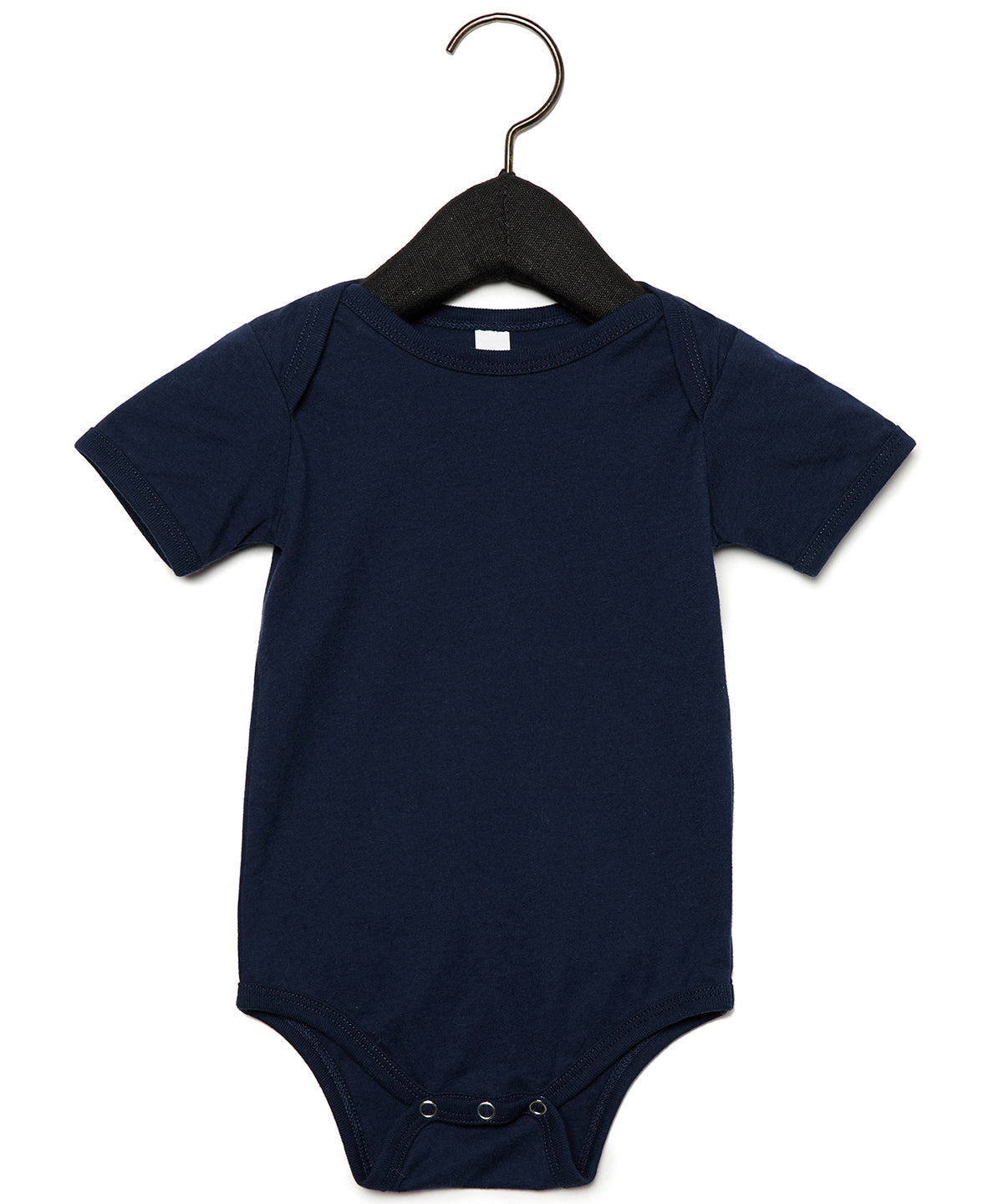 Tryck din logga på Bodys från Bella Canvas - Anpassa Kortärmad baby Jersey-uniform i färgen Marinblå för företag, föreningar och privatpersoner