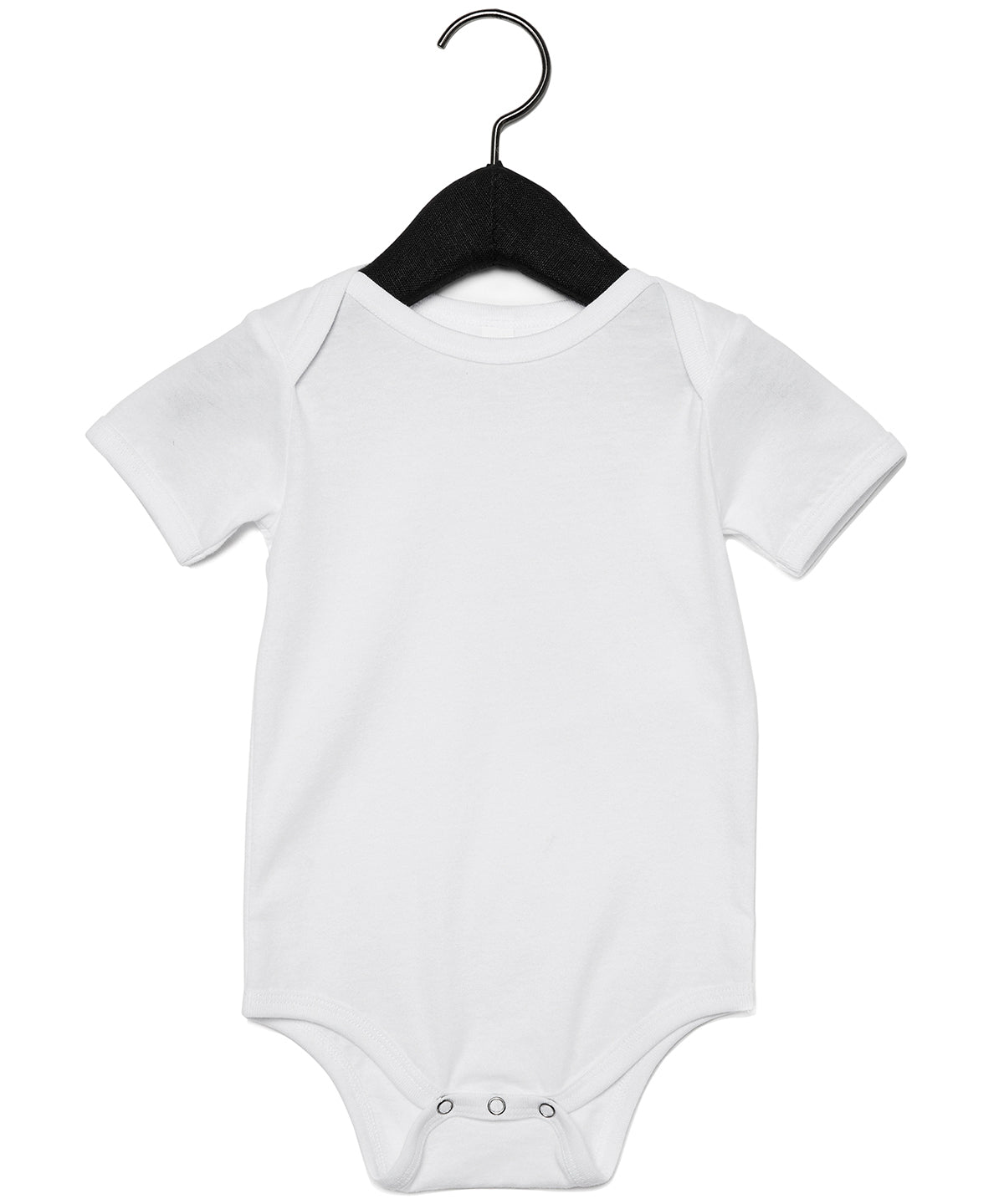 Tryck din logga på Bodys från Bella Canvas - Anpassa Kortärmad baby Jersey-uniform i färgen Vit för företag, föreningar och privatpersoner