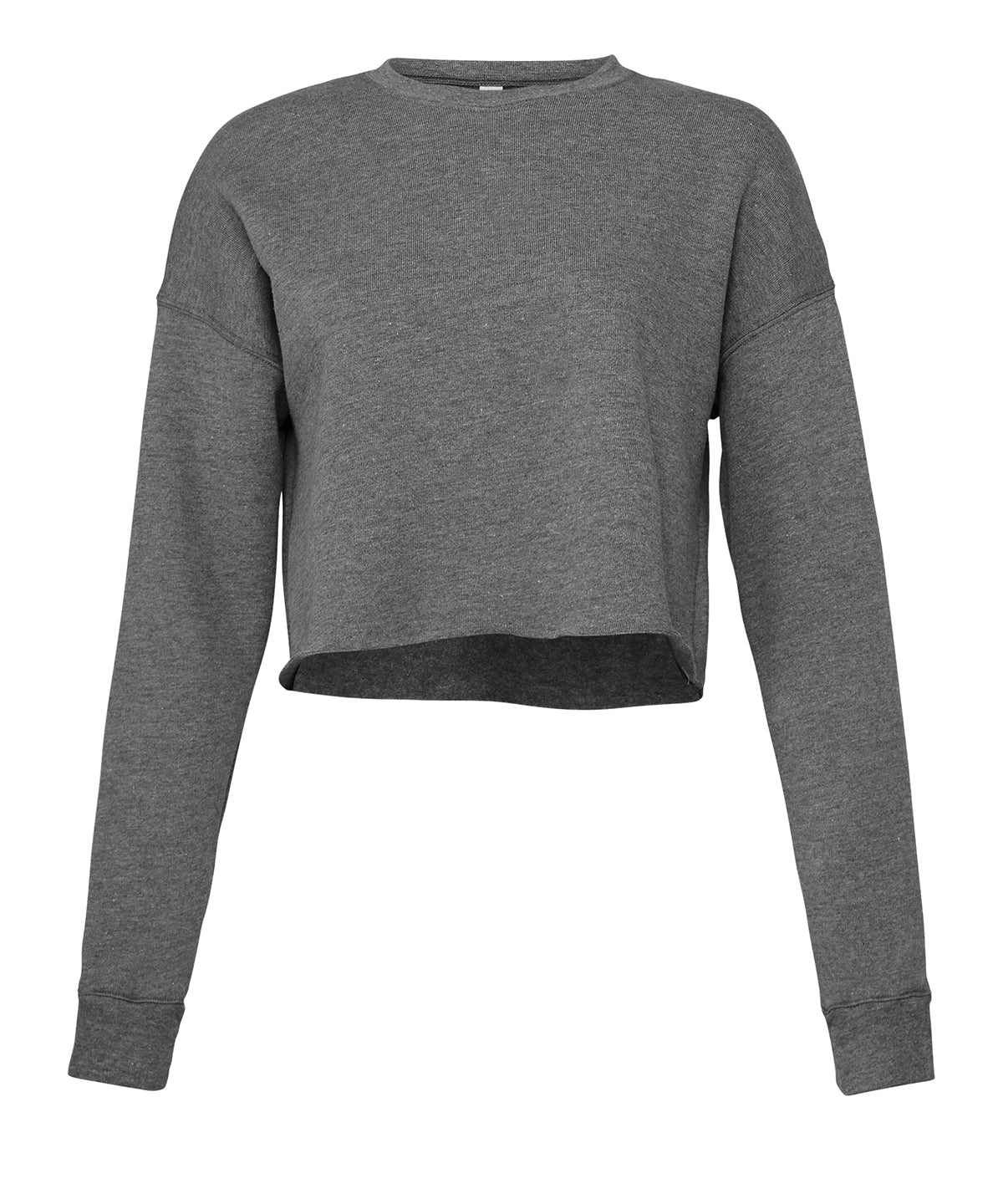 Tryck din logga på Sweatshirts från Bella Canvas - Anpassa Bella Canvas - Cropped Crew Fleece för damer i färgen Ljunggrå för företag, föreningar och privatpersoner