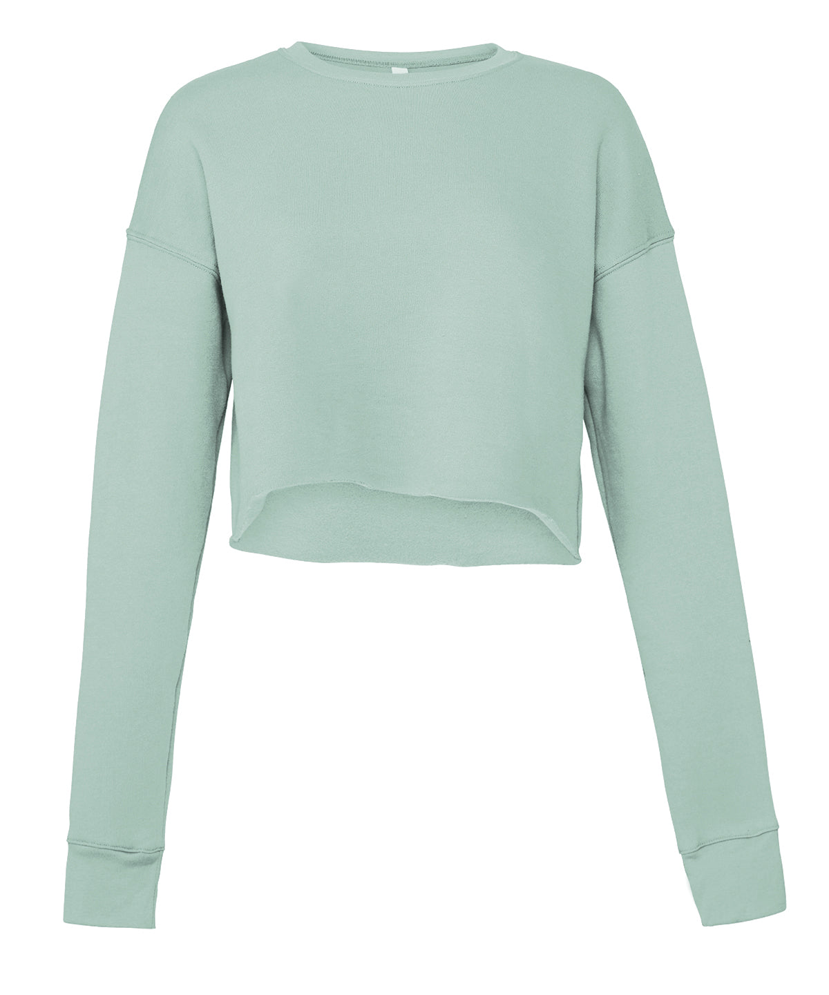Tryck din logga på Sweatshirts från Bella Canvas - Anpassa Bella Canvas - Cropped Crew Fleece för damer i färgen Ljusblå för företag, föreningar och privatpersoner
