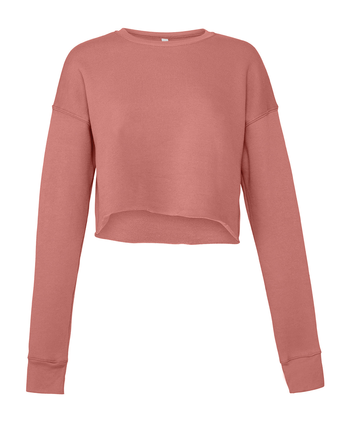 Tryck din logga på Sweatshirts från Bella Canvas - Anpassa Bella Canvas - Cropped Crew Fleece för damer i färgen Ljus orange för företag, föreningar och privatpersoner
