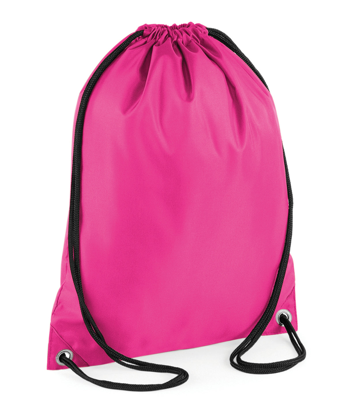 Tryck din logga på Väskor från Bagbase - Anpassa Budget gymsac i färgen Fuchsia One Size för företag, föreningar och privatpersoner