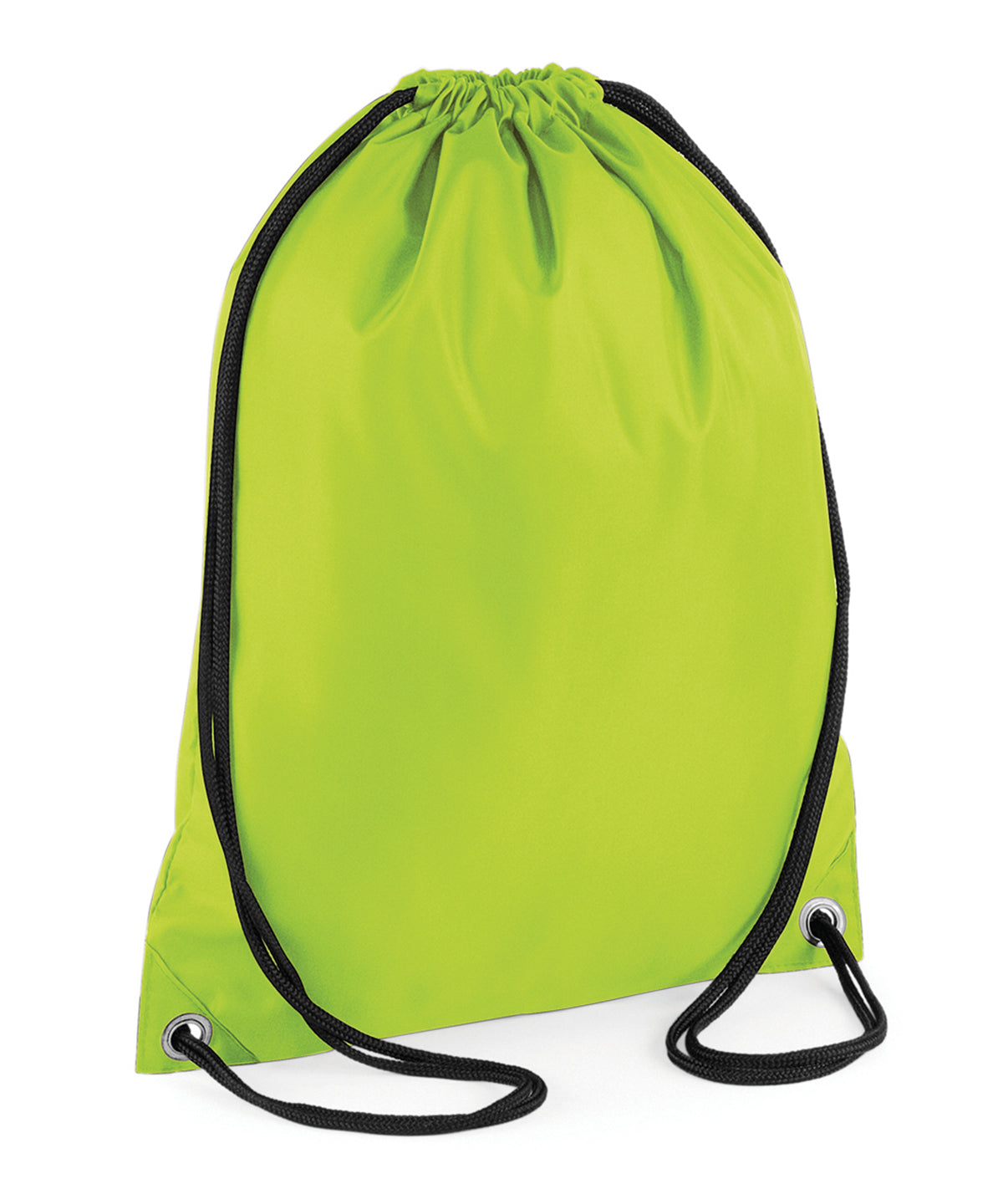 Tryck din logga på Väskor från Bagbase - Anpassa Budget gymsac i färgen Lime One Size för företag, föreningar och privatpersoner